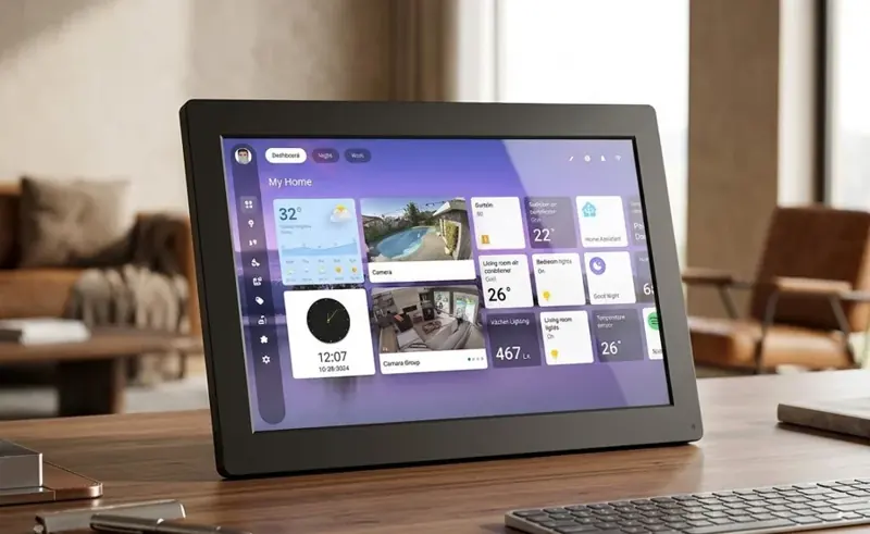 Beispiel einer gemeinsamen Smart-Home-Oberfläche auf einem Tablet